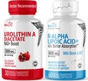 天然聚苯乙烯(Urolithin A Diacetate 500mg & R Alpha Lipoic Acid 600mg (60 Capsules)) - 抗氧化剂/能源包