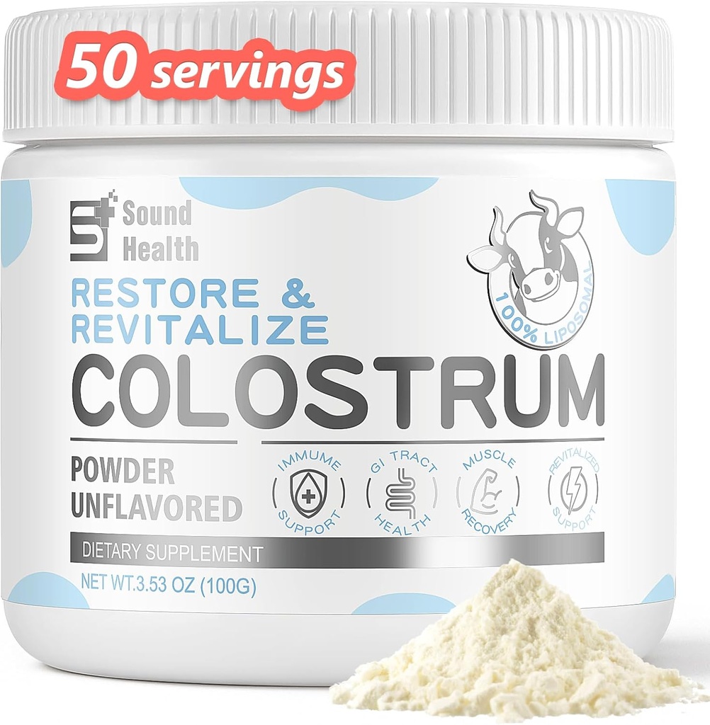 Colostrum 补充人类的粉末 -- -- 有机Bovine Colostrum 补充古特健康、头发生长、美容和免疫支持 -- -- 不受欢迎(50名服务)