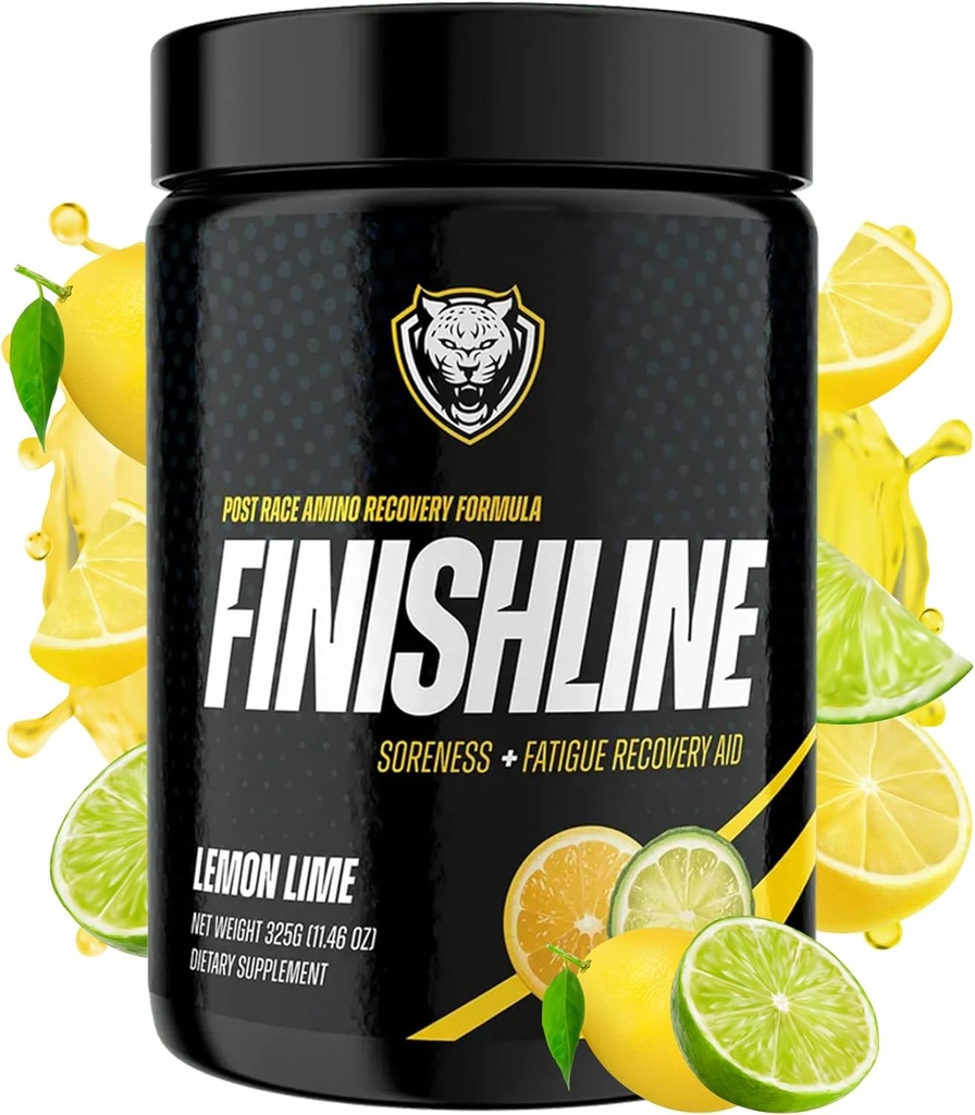 6AM Run Finishline - Amino Energy Powder - Post Run Recovery Drink - Branch Chain Amino Acids Powder - Heal and Recovery Powder - Keto Post Workout Powder - Lemon Lime BCAA Powder - 50 Scoops