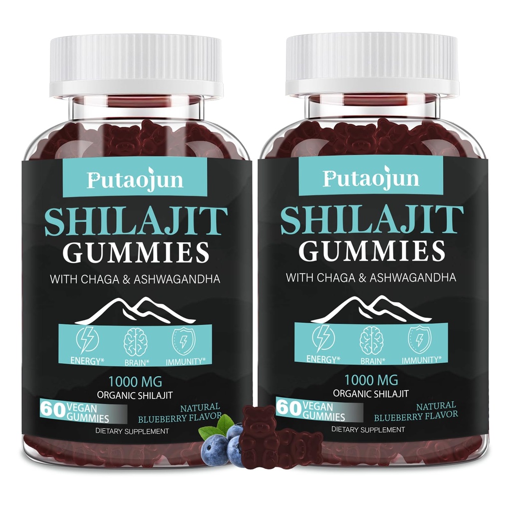 Shilajit Gummys for Man & Woman. (原始内容存档于2018-09-29). 喜马拉雅金色希拉吉特古米. 第3党 测试了1000mg纯Shilajit,200mg Ashwagandha,200mg Chaga 100mg Ginseng 100mg Saw Palmatto,60mg 黑种子石油