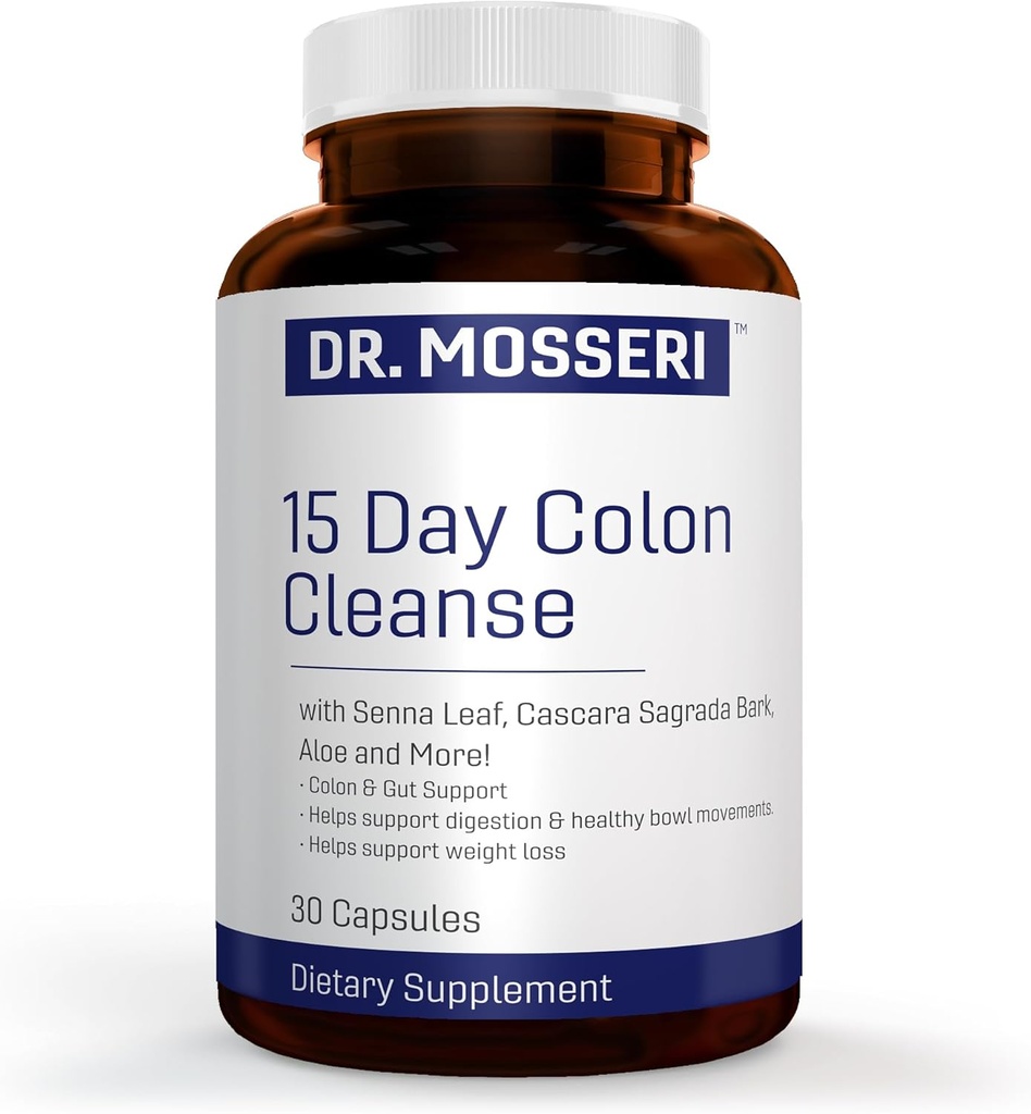 15-Day Colon Cleanse & Detox for Wight Loss, Gut Health, Digestion & Bowel Support – Relieves Conspition, Bloating & Supports Detabolism – 与森娜·莱夫,阿罗埃 & Psyllium Husk合著.