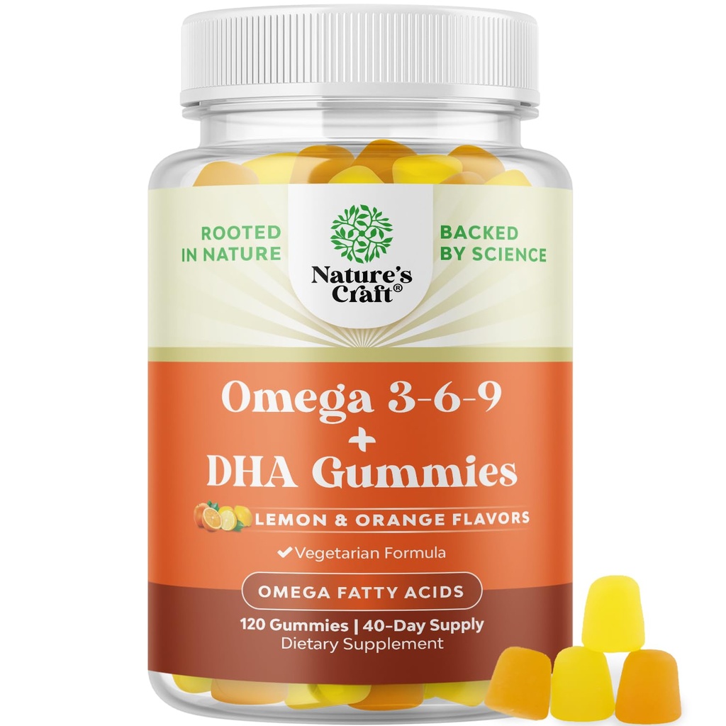 成人蔬菜Omega 3 Gummys - 蔬菜Omega 3 6 9 DHA Gummys for Brain Bone and Heart Health and 联合支持 - Burpless Free Plant 补充 男子