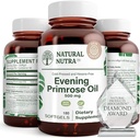 来自脂肪酸的天然 Nutra Evening Primrose 石油补充剂, 帮助克服身体疼痛, Nerve Health, 推广 Hearts 健康与皮肤清晰, 帮助减少消化不良, 500 mg, 180 Softgel