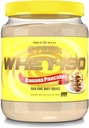 钢铁补品 Whey-Iso → Whey 孤立蛋白粉 → 快吸附 → Lean Muscle Growth → Easy Digestion → Gluten Free → Low Carb → 25 service (Bana Pancakes).