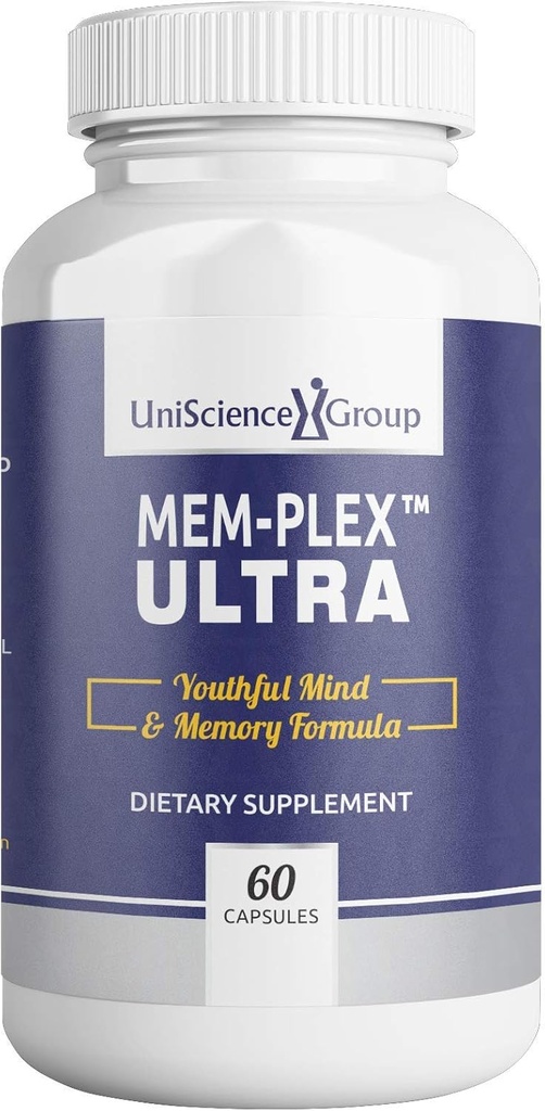 Mem-Plex Ultra, 天然记忆支持补编,配有磷酸盐Serine, Bacopa Monniera 提取物和神经元元素全咖啡水果提取物, 60 Capsules