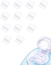 12 PCS Silicone Pods 重新填充导航鼻罩护理的辅助设备, 保存易操作的盐 (白色)