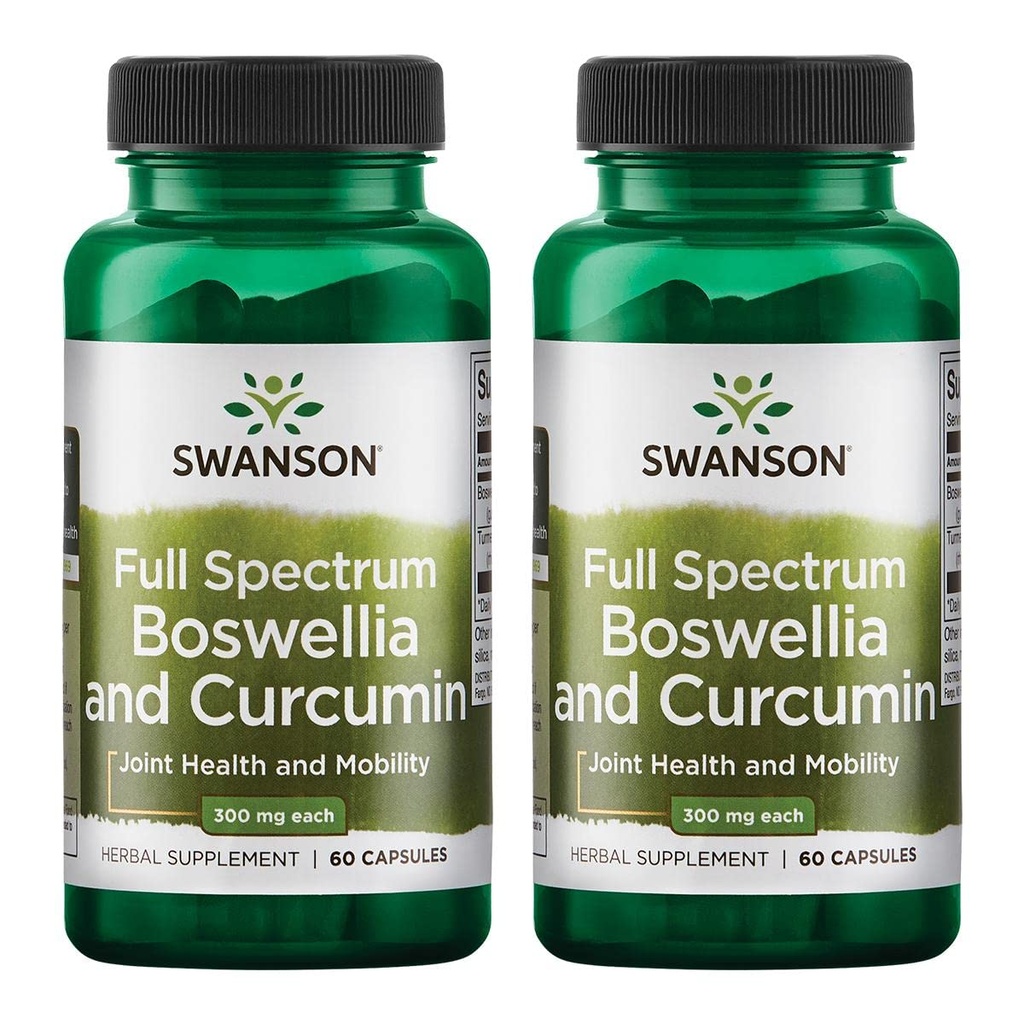 Swanson Full Spectrum Boswellia & Crucumin 自然健康公式 - (60 Capsules) (2 Pack)
