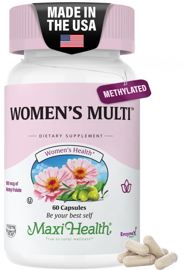 妇女多维他命——23种主要维生素C、D、B6、B12、钙、Probiotics、Biotin & More——能源、皮肤、钉子和古特健康支助——Kosher(60种卡普尔)