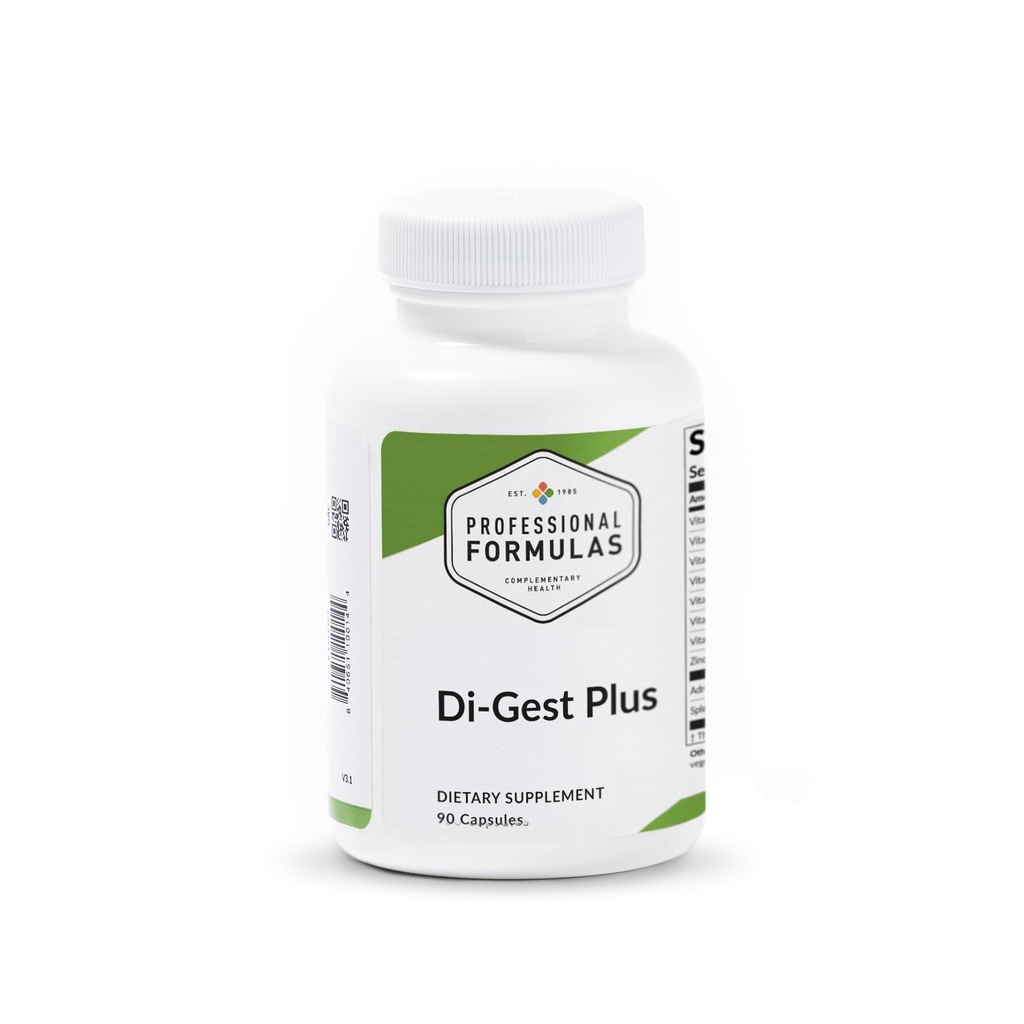 职业公式Di-Gest Plus - Betaine, L-Glutamic Acid, Pancreatin, Papain 和 Popsin 用于健康消化,营养吸收,和 Gut Lining - 假性, Gluten Free, 90 Capsules
