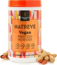 Natreve Vegan 蛋白质粉 - 25g 植物蛋白质粉 配有抗生素和氨基酸 - Gluten Free Panter Butter Parfait, 18 services