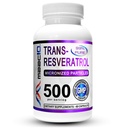 MAAC10 Trans Resveratrol 500mg 补充品(99%纯度 Trans-Resveratrol 提取物 + BioPerine 用于高级吸收)(2X 250mg Capsules 60ct)