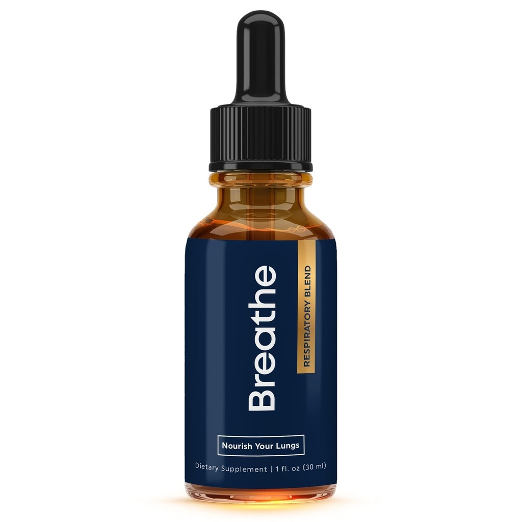 BREATHE 8-IN-1 Mullein Drops for Lungs & Airways(1 f. Peppermint, Thyme, & Mullein Leaf 提取供吸烟者使用的肺部除毒剂 - 分解 Mucus & Breathe Clear - 美国的无转基因和制备