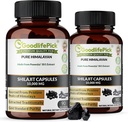 喜马拉雅山椒(Premium Himalayan Shilajit Capsules),产自Trace Mineral & Fulvic酸高海拔酸盐中的Potent Shilajit Capsules. 传统上被摘录的 All Natural 非GMO 无 Stearate 无水稻面粉 (Pack of 2)