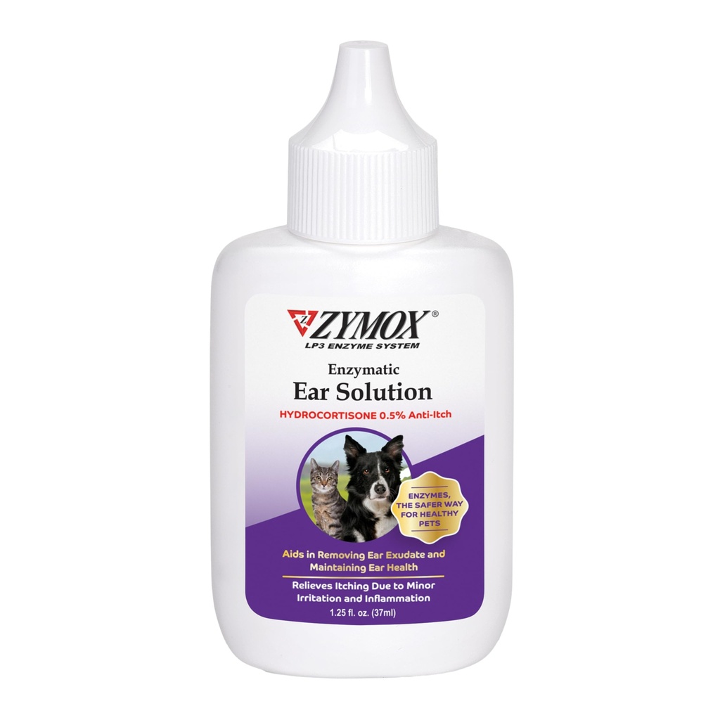 ZYMOX 酶溶液用0.5-百分位氢丙酮,用于狗和猫,1.25 oz