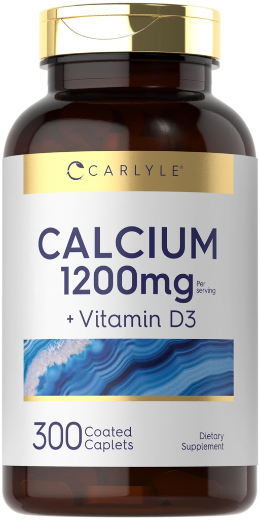 含维生素D3的1200mg卡莱尔钙 → 300卡片 → Non-GMO, Gluten Free, and Vegetarian