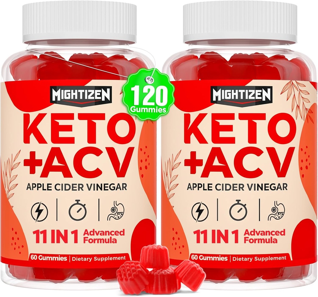 Apple Cider Vinegar Gummys, Max Stridge Keto Acv Gummys with Green Tea, Probiotics, B12, B6, Keto 支持, Apple Cider Vinegar with Mother for Detox & Cleanse, Digestion & Gut, Vegan, 120 Counts (英语) 苹果苹果葡萄酒 Vinegar with Mother for Detox & Cleanse, Digestion & Gut, Vegan, 120 Counts (英语).