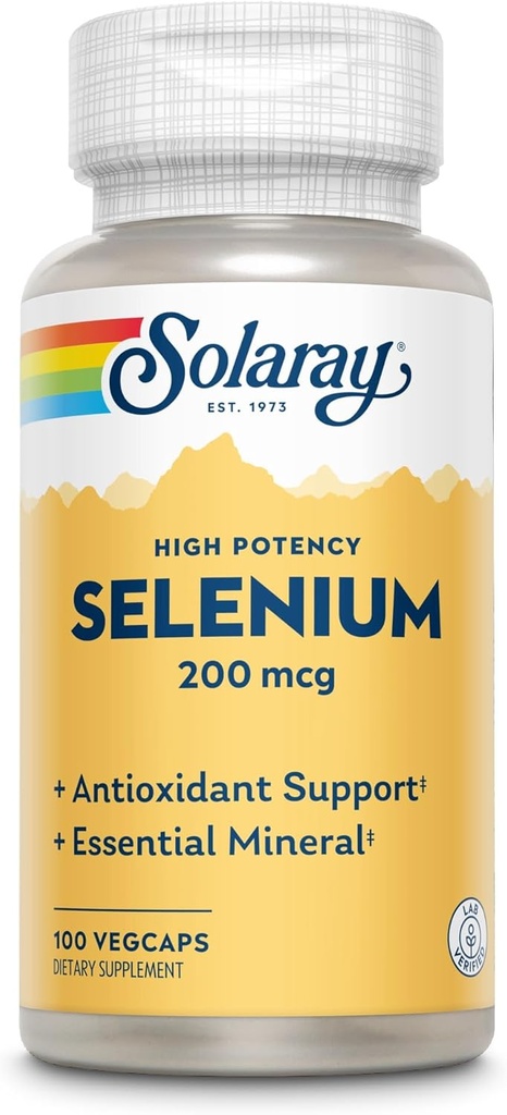 Solaray 硒 200 Mcg 高气压,100厘米