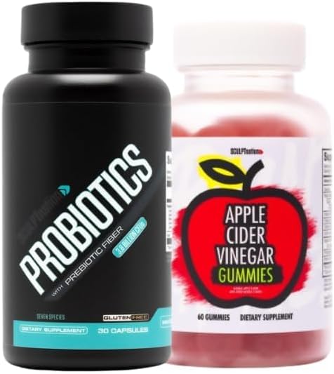 由V Shred Probiotics 和 Apple Cider Vinegar Gummys Bundle 组成的雕塑民族