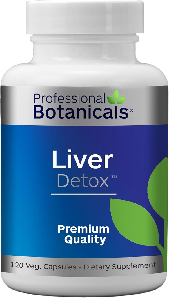专业植物学 肝脏解毒 – 天然肝脏 清洁与解毒 与植物学和酶 – 120 Vegan Capsules