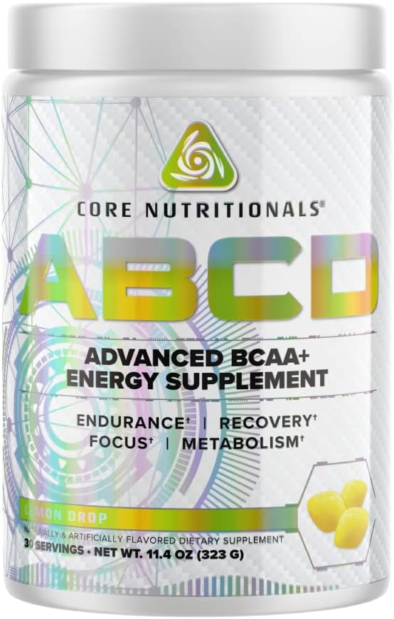 核心营养素 白金 ABCD 高级 BCAA 能源补充,改善耐力、恢复和聚焦 30 服务(降雨)