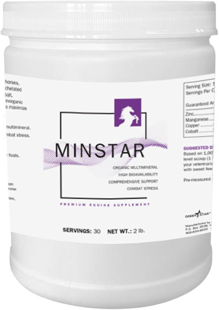 绿星 敏星 粉末 Equine 补充品 Feed Additive 2 Lbs