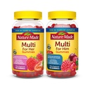 Nature Made Multivitamin Gummies Combo Pack for Him & Her, Tasty Men & Womens Multivitamin with Vitamin C, Vitamin D3, B Vitamins, Zinc & More, Two Multivitamin Bottles