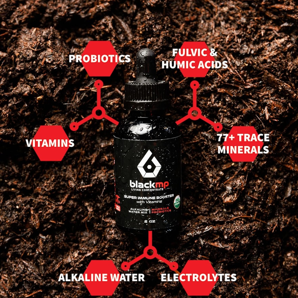 含有维生素的超级免疫助推剂-药物级Fulvic & Humic Acids & USDA认证有机生素。 恢复古特健康,加强免疫系统和Bodily功能. - 2欧兹