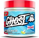 GHOST游戏机:能量和焦点支持公式 - 40 services, Sonic Ocean Water - Nootrophics & Natural Cafeine for attention, 准确性和反应时间 - Vegan, Gluten-free
