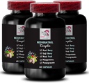 Berry超级食品 - RESVERATROL COMLEX - Acai Berry Boot, Goji Berry Shine, 老年莓强力,石榴能源,葡萄皮动力,水力平衡,每日支持3瓶180卡普苏尔