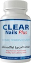 Clear Nails Plus Pills 补充 - 高级独特的毛发生长维生素和具有生物素的矿物 - Gluten Free 60 Capsules - Hair Lash Skin and Nails Extra Stream Form 生长促进器
