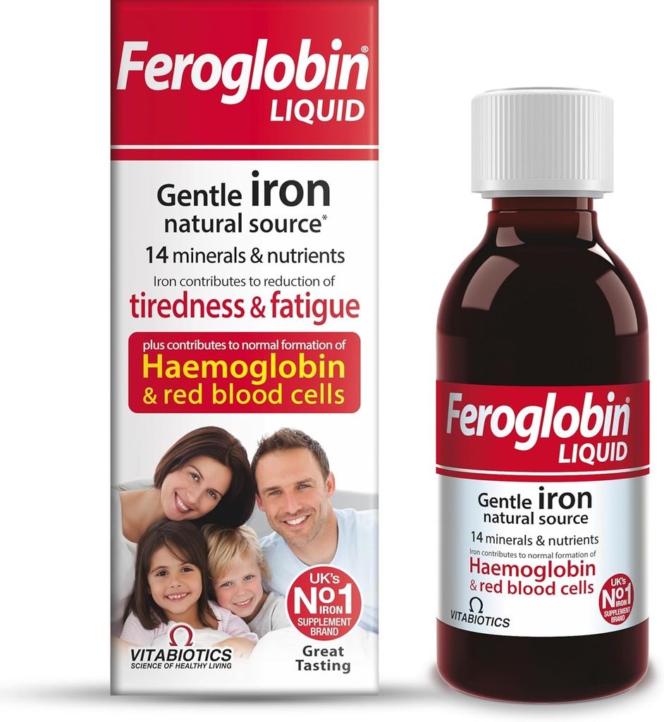 Feroglobin Gentle 铁和营养液 - 减少疲劳和肥胖 → 保持健康和生命力 → 天然铁源