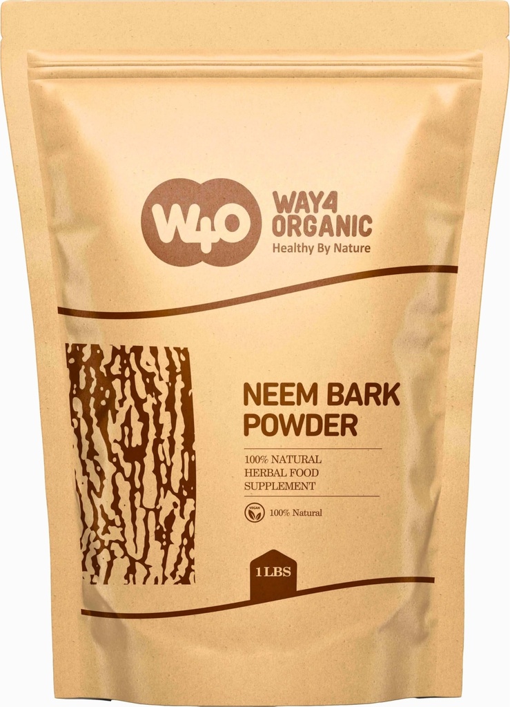 Neem Bark粉16 Oz(1 lb) - 牙科和消化支持 - 牙粉 - Way4 Organic