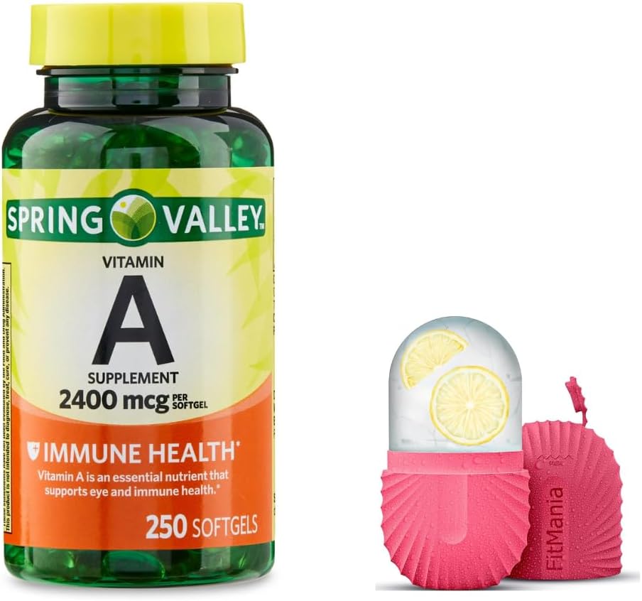 春谷维生素A软胶,2400 mcg,250 Counter, 和礼物冰卷面