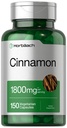 Horbäach Cinnamon Capsules 1800mg 150 锡兰肉桂增殖 植物学,非GMO,Gluten Free