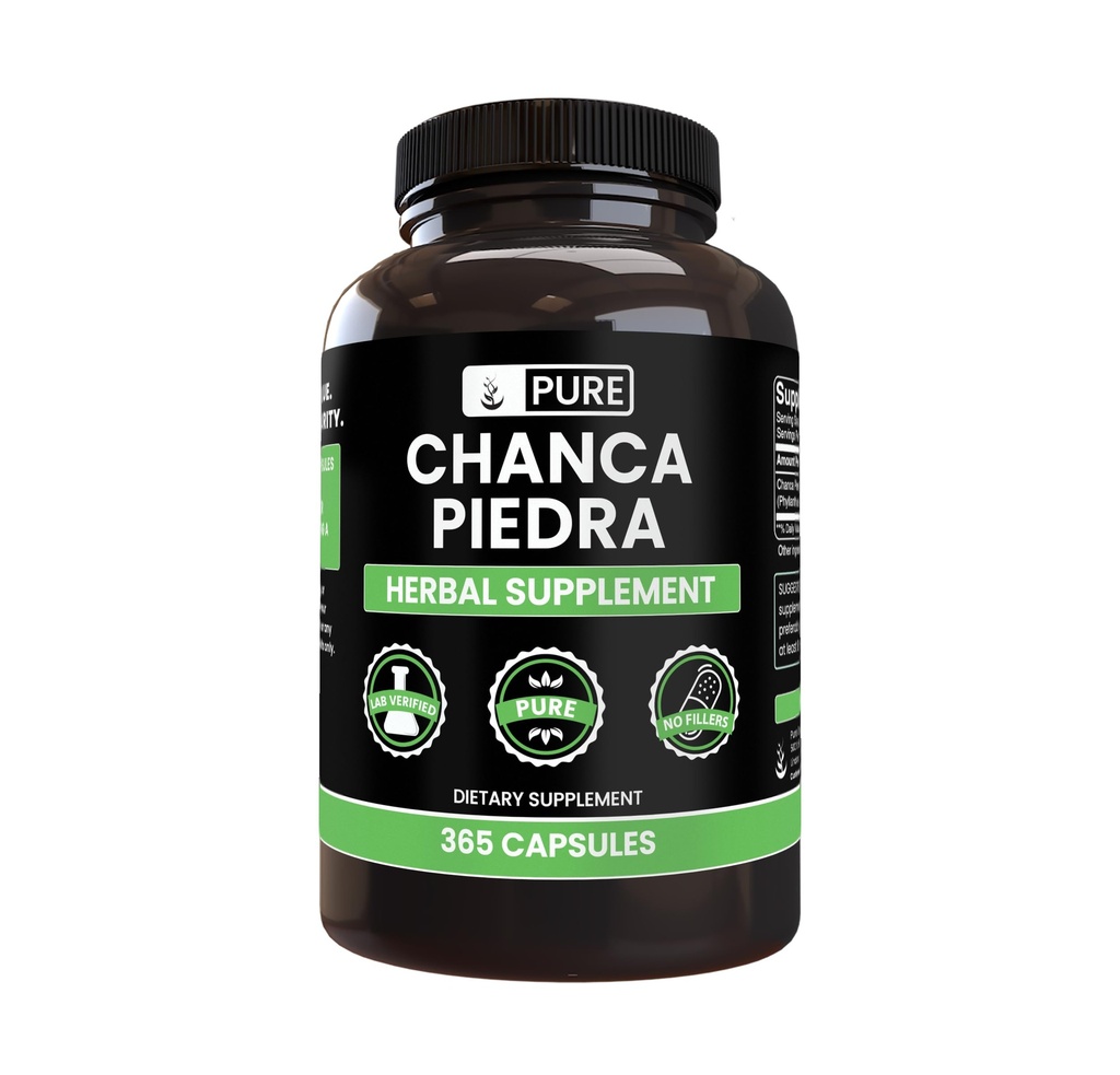 纯原始成份 Chanca Piedra (365 Capsules) 无镁或水稻填充器, 永远纯净, 实验室验证