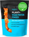 LEGION Plant+Vegan蛋白粉,稻和皮,植物基蛋白混合剂. Gluten Free, GMO Free, 自然甜美与火焰, 20个服务, 2个Lbs (盐焦糖)