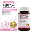 促进妇女健康的Peptiva Probiotics - 妇女的Probiotic和消化支持, 25亿CFU, 多排Probiotic, 酸性乳酸菌, Bifidobacterium - 60 植物卡普尔