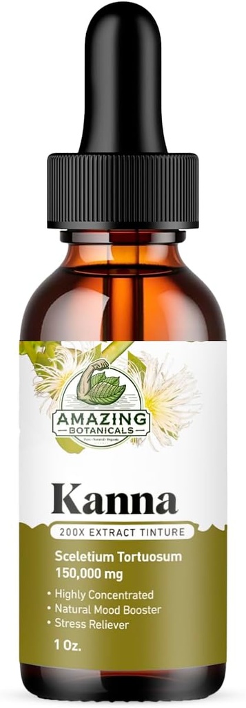 神奇的植物学 Sceletium Tortuosum Kanna 提取 Tincture 200x Mestrum – Liquid Supplement – 30ml (1oz)