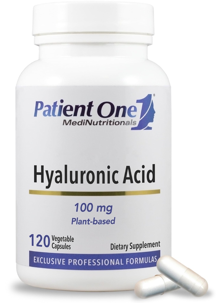 支持水合、年轻皮肤和联合保健的1个Hyaluronic酸100毫克补充物* 120个卡普尔