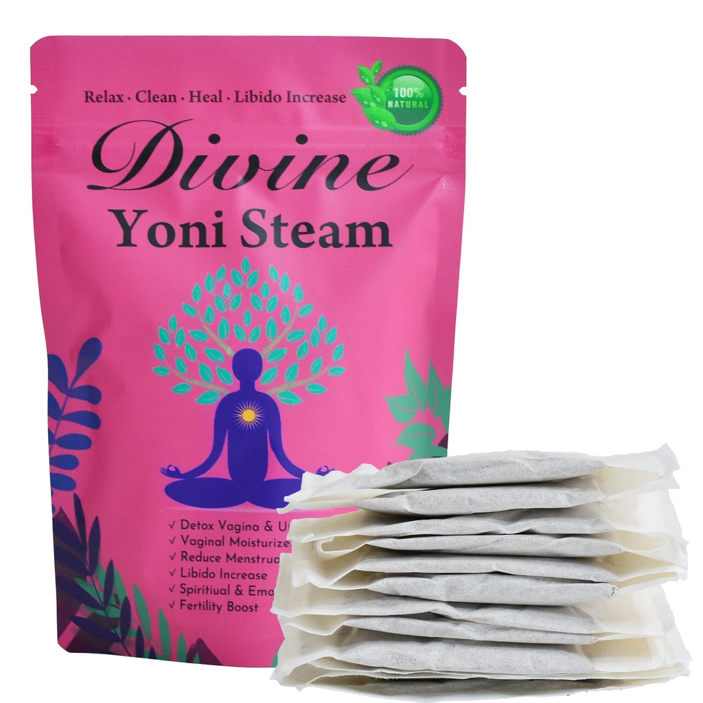 Hiherbs Yoni Steaming Herbs, " 家庭清洁和戒毒妇女2包 " , " pH平衡12袋有机Yoni Steam Herbs "