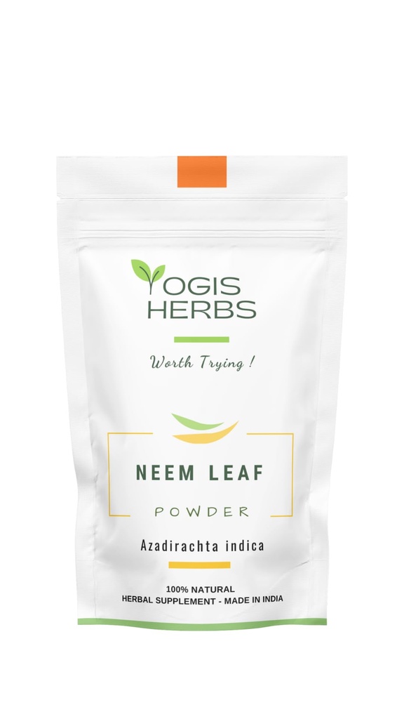 YOGIS HERBS NEEM Leaf Powder – Pure Azadirachta Indica for Dexization, Immun Support, and Clear Skin – 100% 天然草药补充剂(1升)