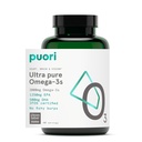 Puori Omega 3 鱼油补充剂 - Ultra Pure & Burpless Wild Caught 鱼油,含2000mg Omega 3 脂肪酸,1250mg EPA & 500mg DHA 支持心脏,脑和眼健康 - IFOS认证 - 120 软胶