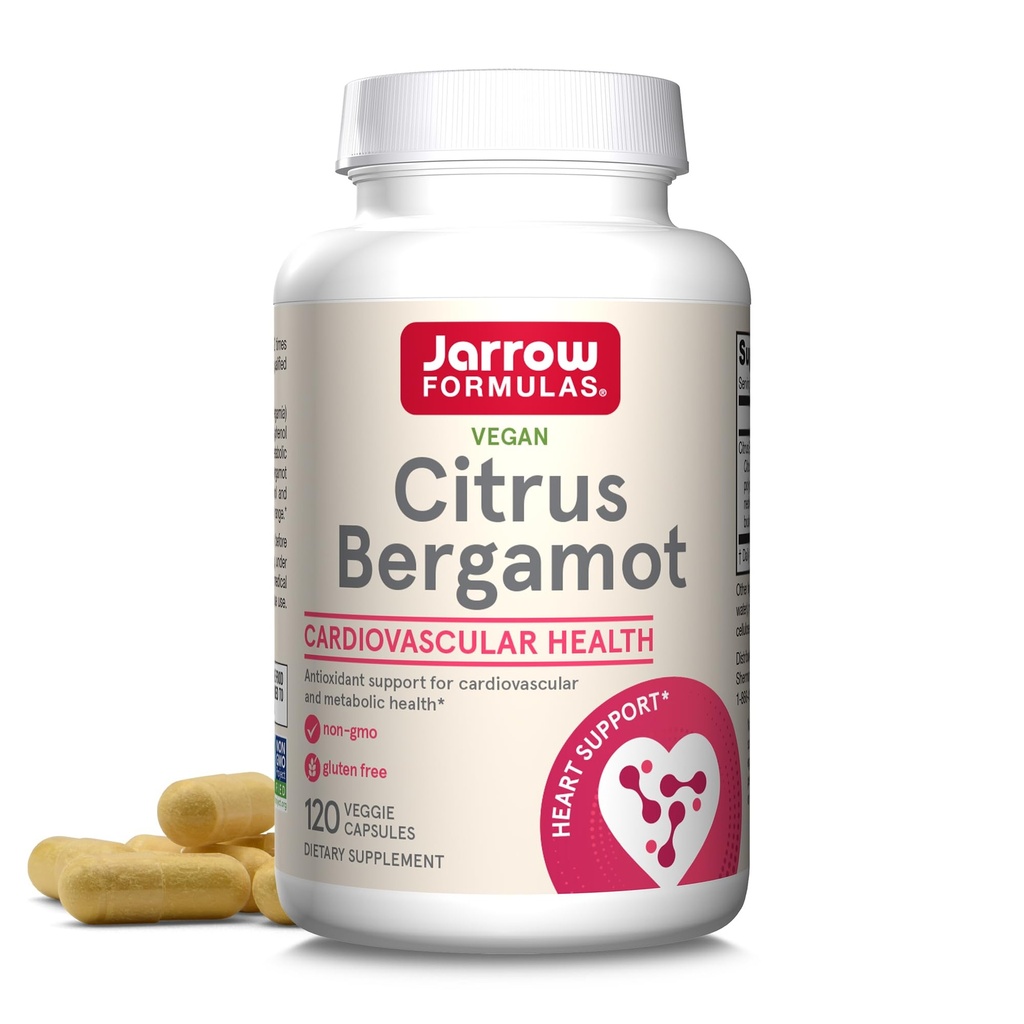 Jarrow 配方 Citrus Bergamot 500 mg - 120 services (Veggie Caps) - 抗氧化剂支持心血管与代谢健康 - 饮食补充 - Gluten Free - 使用QH-Absorb