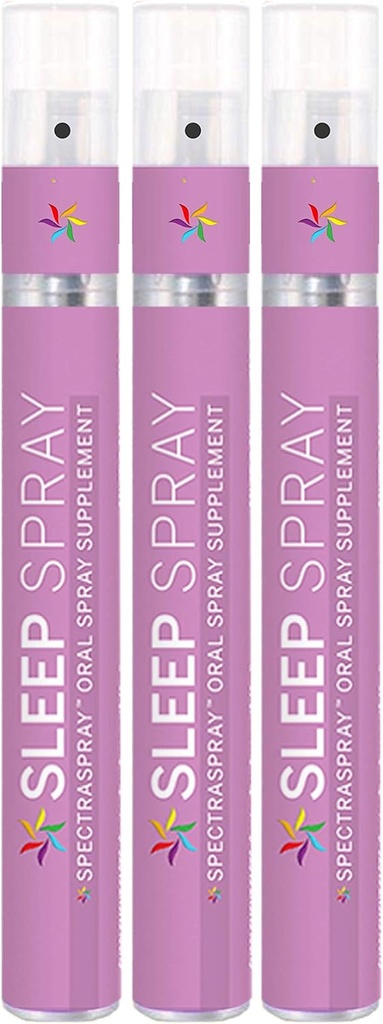 Spectraspray Sleep Support Spray Spray 补充 3 Pack - 支持休息和晚安的睡眠,90 服务快速代理睡眠援助,每喷30天供应