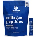Premium Collagen Peptides Powder, 30 棒游包(第I, III类), 无味的Collagen蛋白粉到Go, 水解Collagen Peptides for Skin Hair Nail Joint, 10 g per service, Paleo & Keto