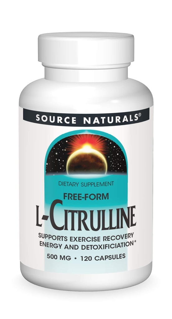 天然L-Citrulline - 支持恢复、能源和戒毒活动*,500毫克 - 120卡普尔