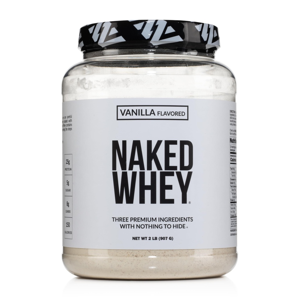 无 Whey Vanilla蛋白粉 - 只有3种成分 - 草药Whey蛋白粉,Vanilla Flavor,和有机椰糖,NSF认证,无转基因,无大豆,和Gluten Free - 24种服务