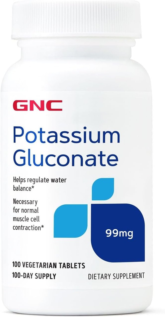 GNC Gluconate 99mg, 100平板, 支持正常肌肉函数