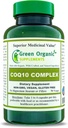 绿色有机增生 Coq 10 复合体, Ubiquinone, 90 V Caps, 高吸附性, 非 GMO, Gluten- Free( 单)