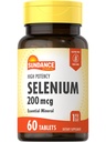 Sundance Selenium 200mcg → 60块板块 → 高概率公式 → 蔬菜、非GMO和Gluten免费基本矿物补充剂
